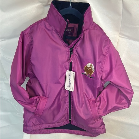 Vibrant Purple wind breaker with High Collar and Smooth Finish - Picture 1 of 5